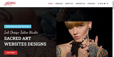 Wordpress Theme Tattoo Demo website
