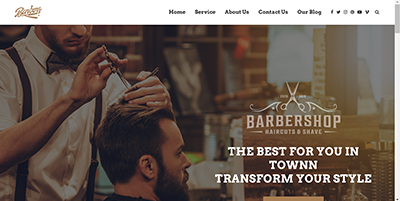 Wordpress Barber Shop Demo Theme Website