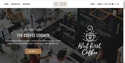 Wordpress Coffee Shop Demo Theme Website