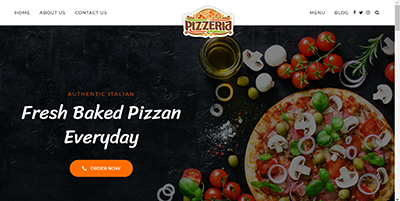 Wordpress Pizza Shop Demo Theme Website